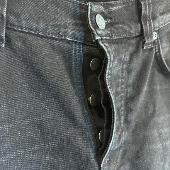 NUDIE Sz 31 x 30 Jeans Tilted Tor Black Grey Button Fly Slim Tilted Waistband - Picture 4 of 13